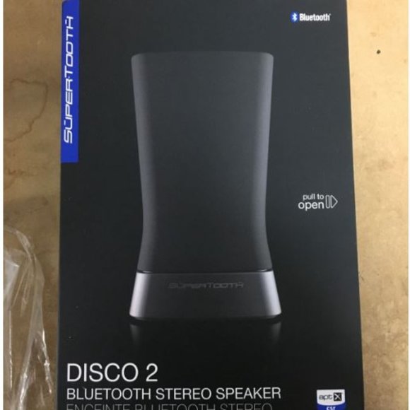 SuperTooth Disco 2 Bluetooth Wireless Stereo Speaker 16 Watts Steam Music Black - Picture 1 of 2
